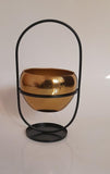 Black and Golden Apple Pot With  Round Stand