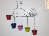 Big black Wall Cat hanger With Pots