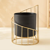 Black Metal Decorative Stairs Metal Planter