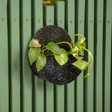 Circular Metal Black Wall Hanging Planter