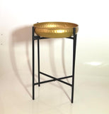 Golden Metal Planter with Foldable Stand