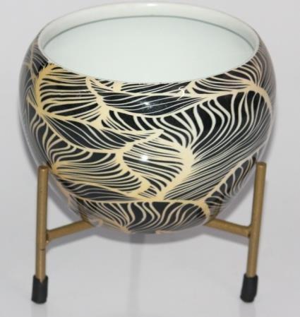 Modern Apple lines patters Table top Meena Pot Planter