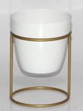 White Planter With Stand