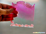 PINK ROSE QUARTZ SEMI PRECIOUS STONE GEODE COASTERS - Set of 6